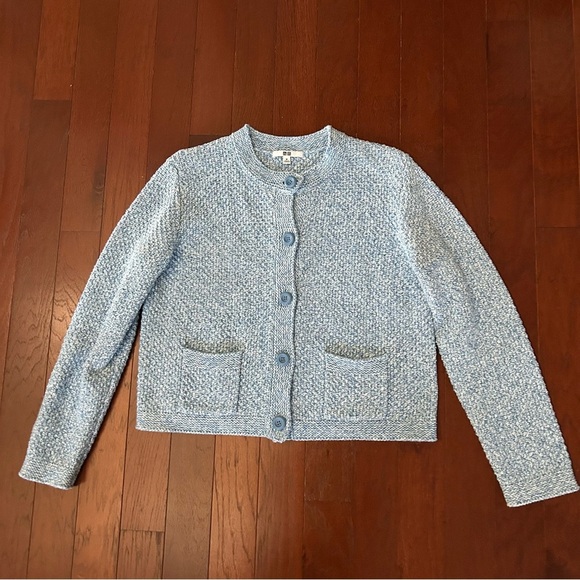 Uniqlo Knit Short Jacket (Long Sleeve) BLUE size Medium - Picture 9 of 14
